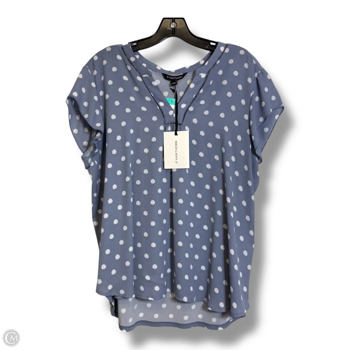 Top Short Sleeve Basic By 41 Hawthorn In Blue, Size: Xl