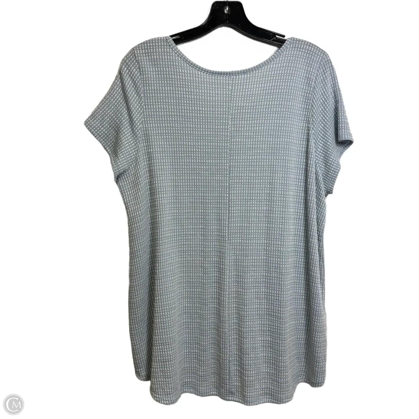 Top Short Sleeve Basic By Clothes Mentor In Blue, Size: 2x