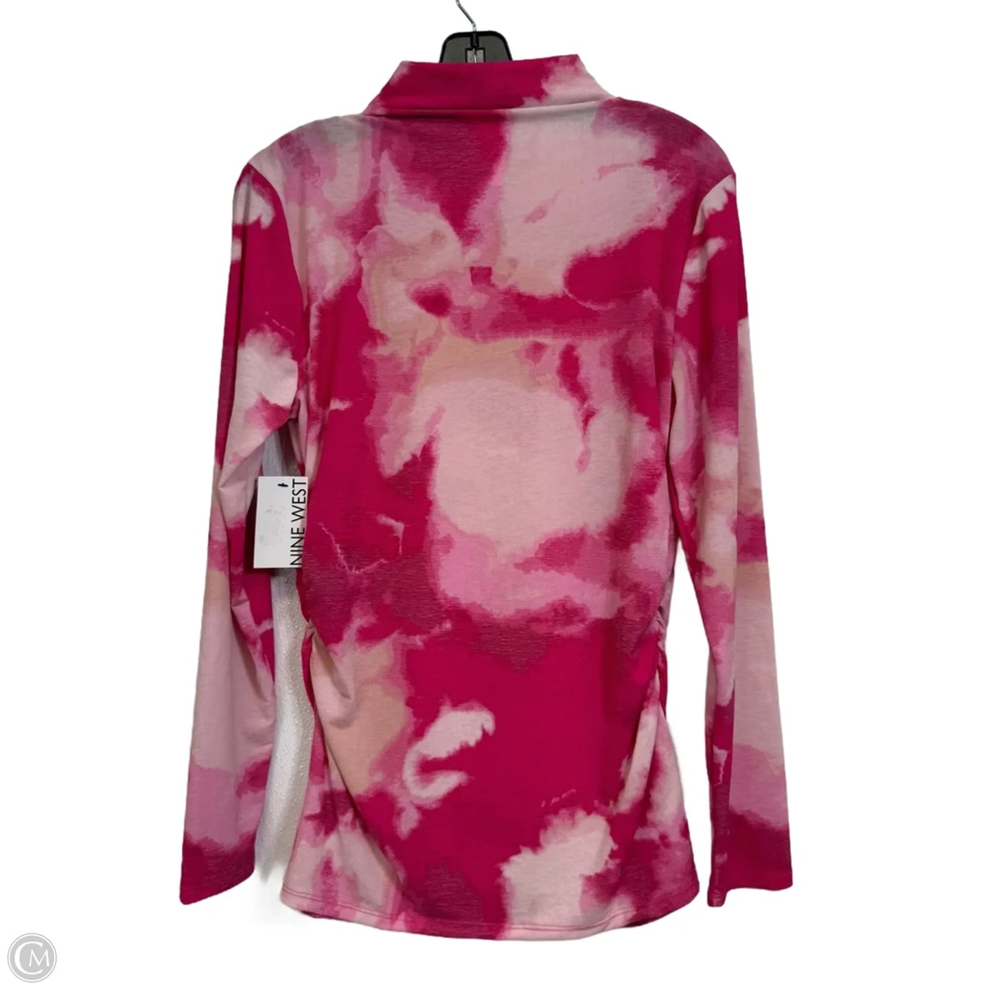 Top Long Sleeve Basic By Nine West In Pink, Size: L