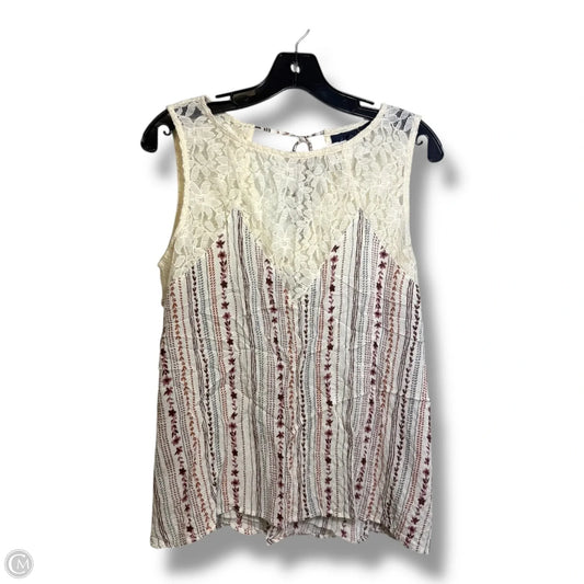 Top Sleeveless Basic By Daytrip In White, Size: L