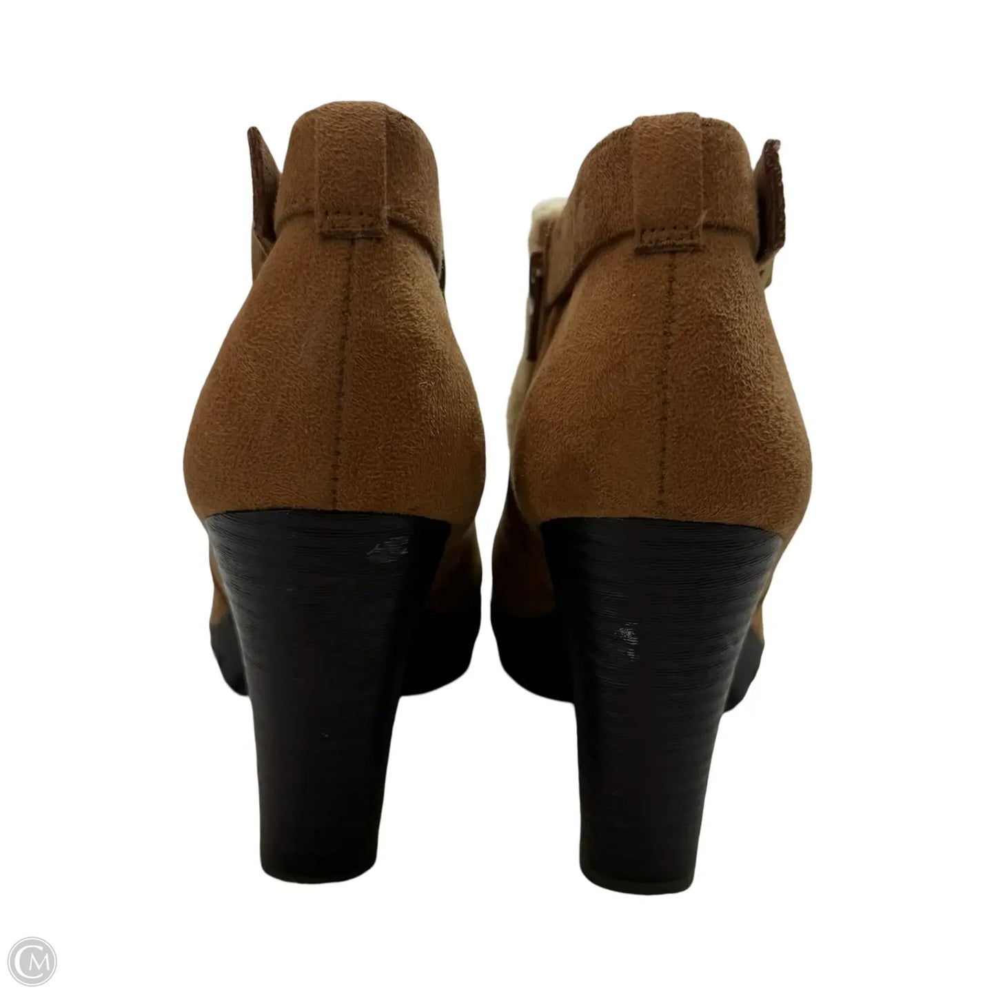 Boots Ankle Heels By Naturalizer In Brown, Size: 9.5