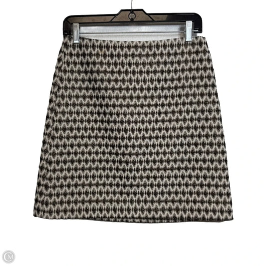 Skirt Mini & Short By Loft In Gold & White, Size: 2