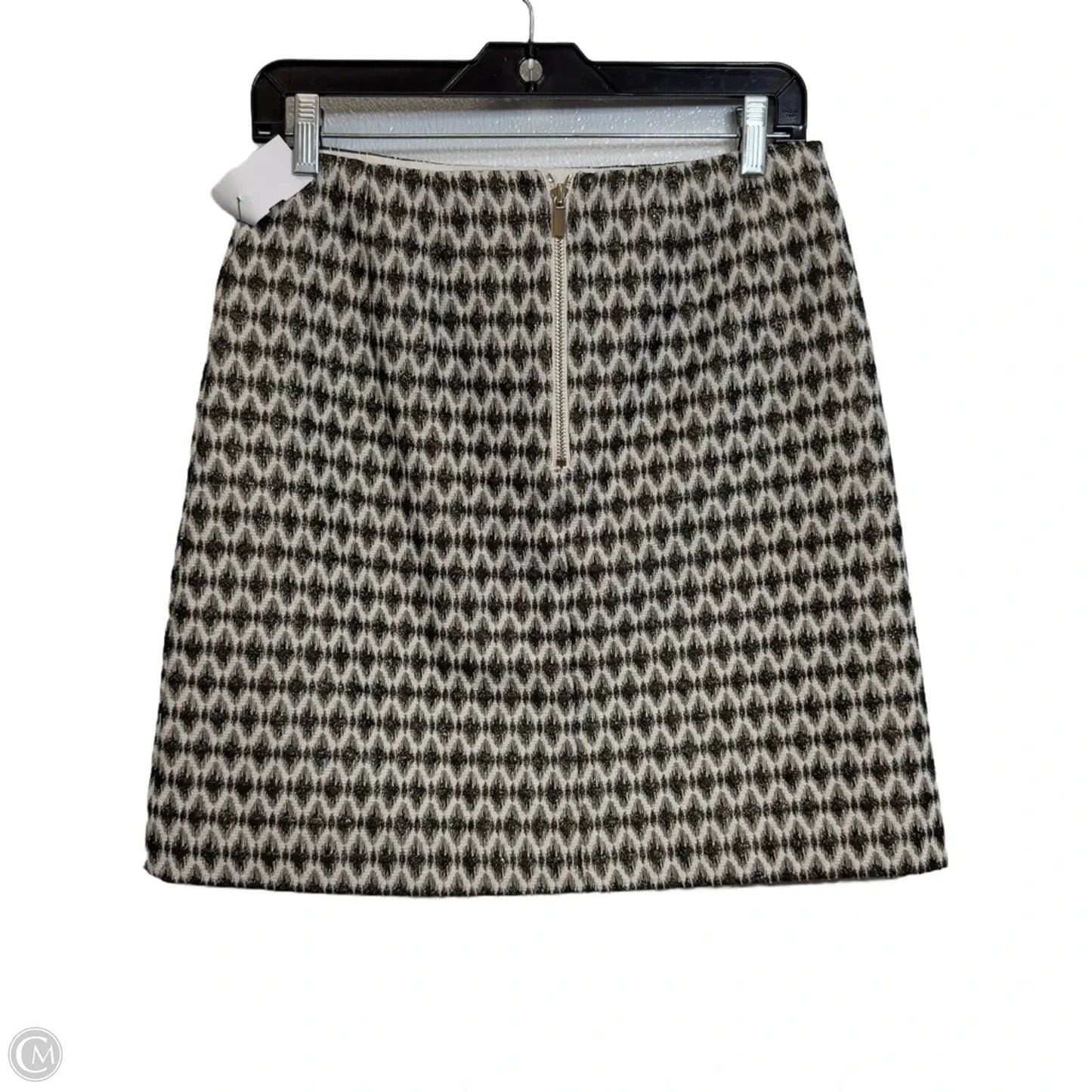 Skirt Mini & Short By Loft In Gold & White, Size: 2