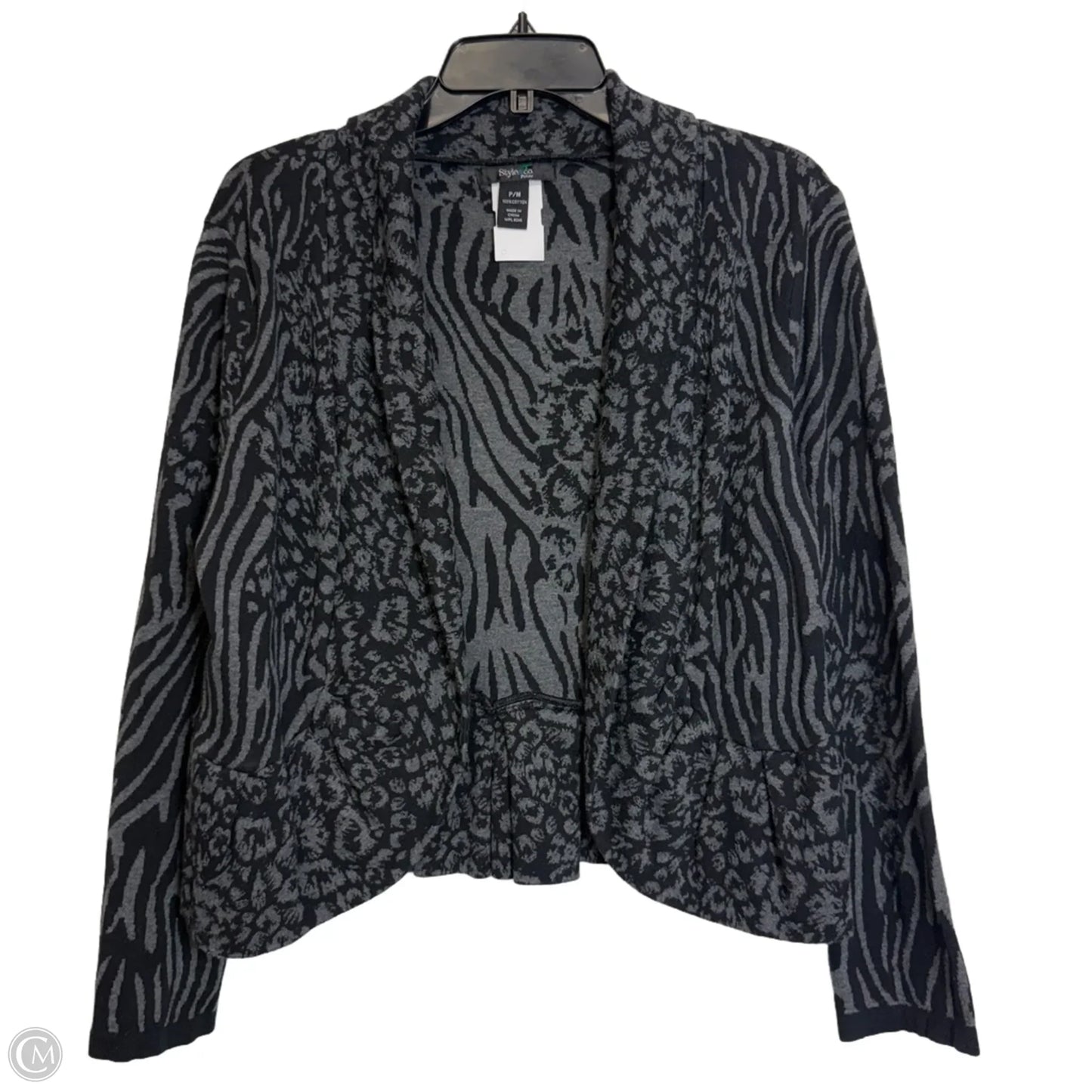 Cardigan By Style And Co Collection Women In Black & Grey, Size: Mp