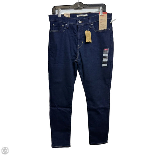 Jeans Skinny By Levis In Blue Denim, Size: 12