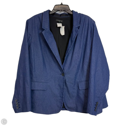 Blazer By Lane Bryant In Blue Denim, Size: 3x