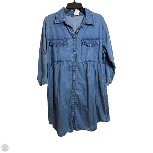Dress Casual Short By Speed Control In Blue Denim, Size: L