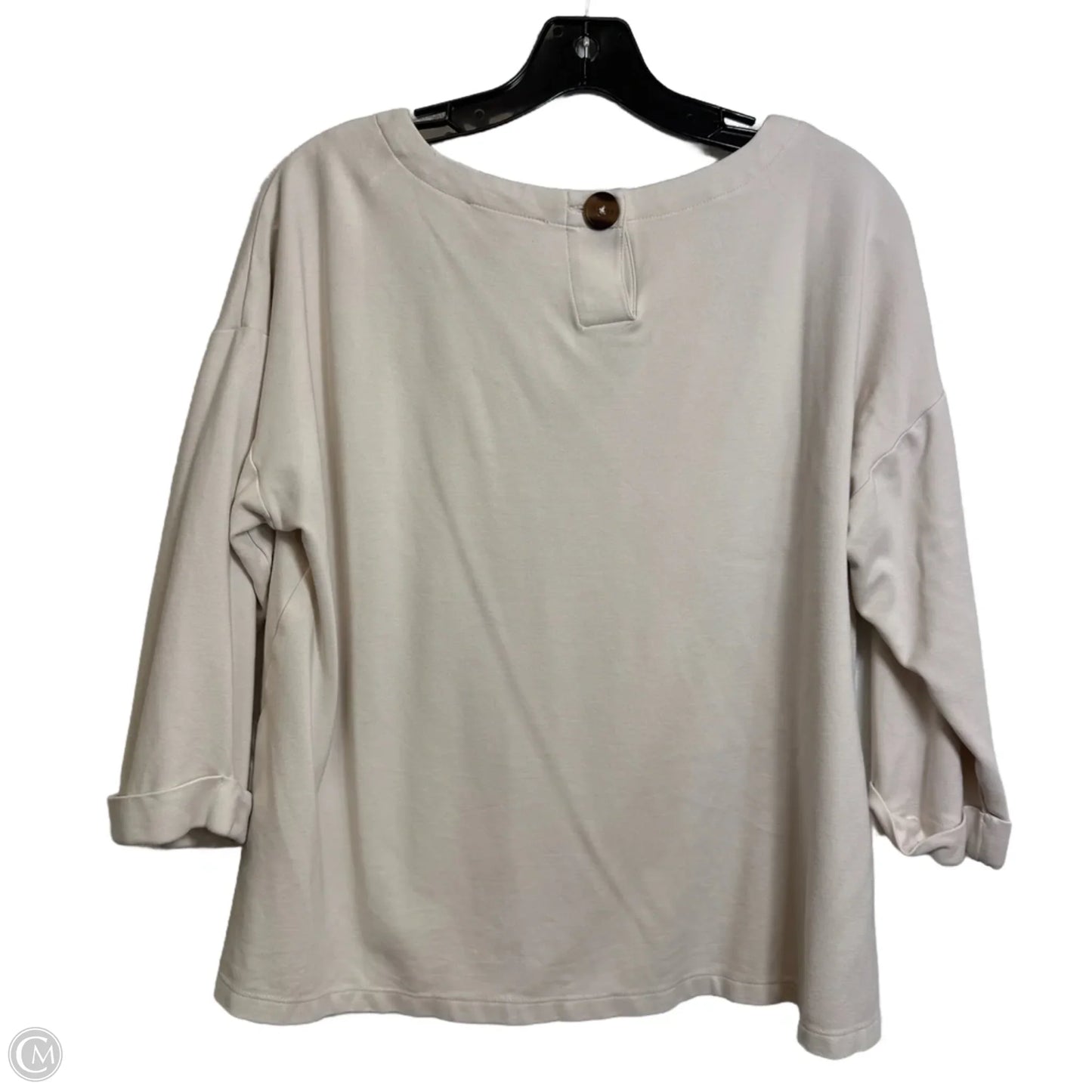 Top Long Sleeve Basic By Grace In Tan, Size: L