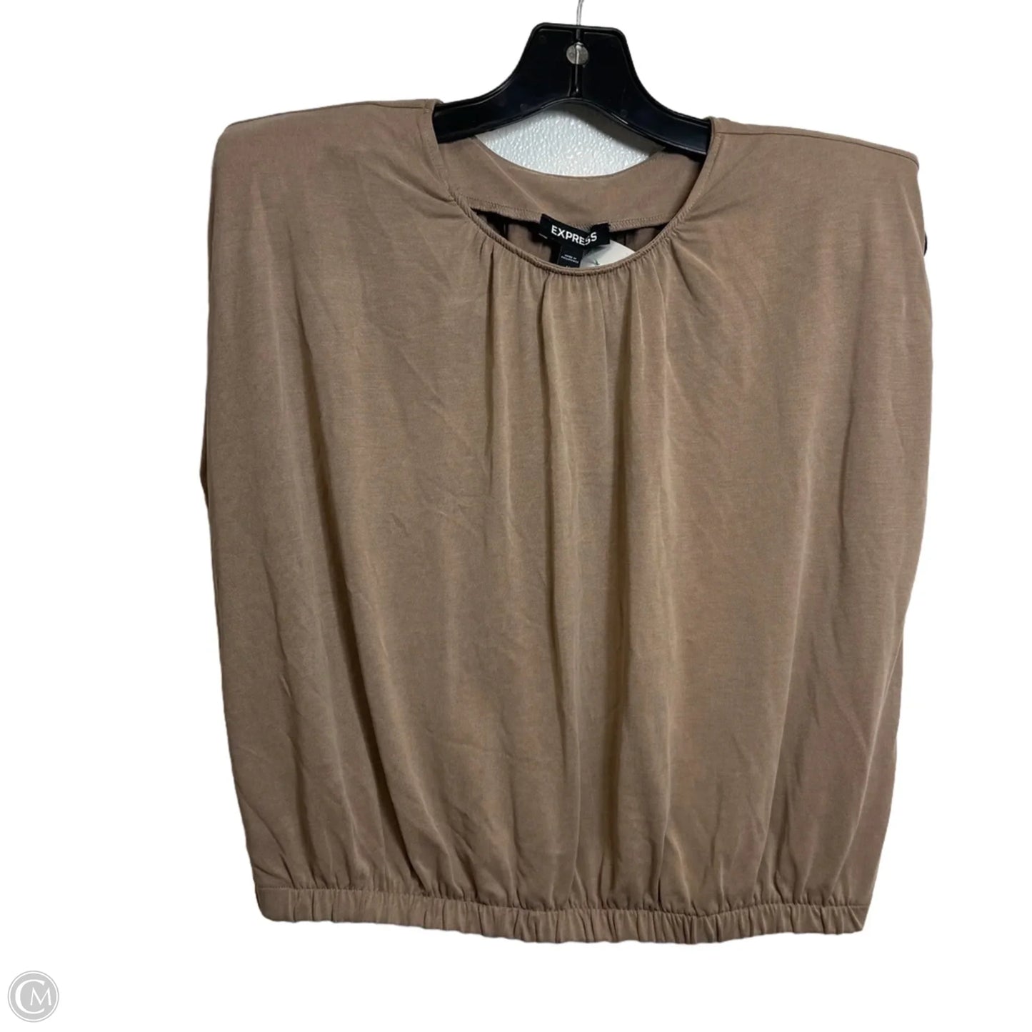 Top Sleeveless Basic By Express In Tan, Size: M