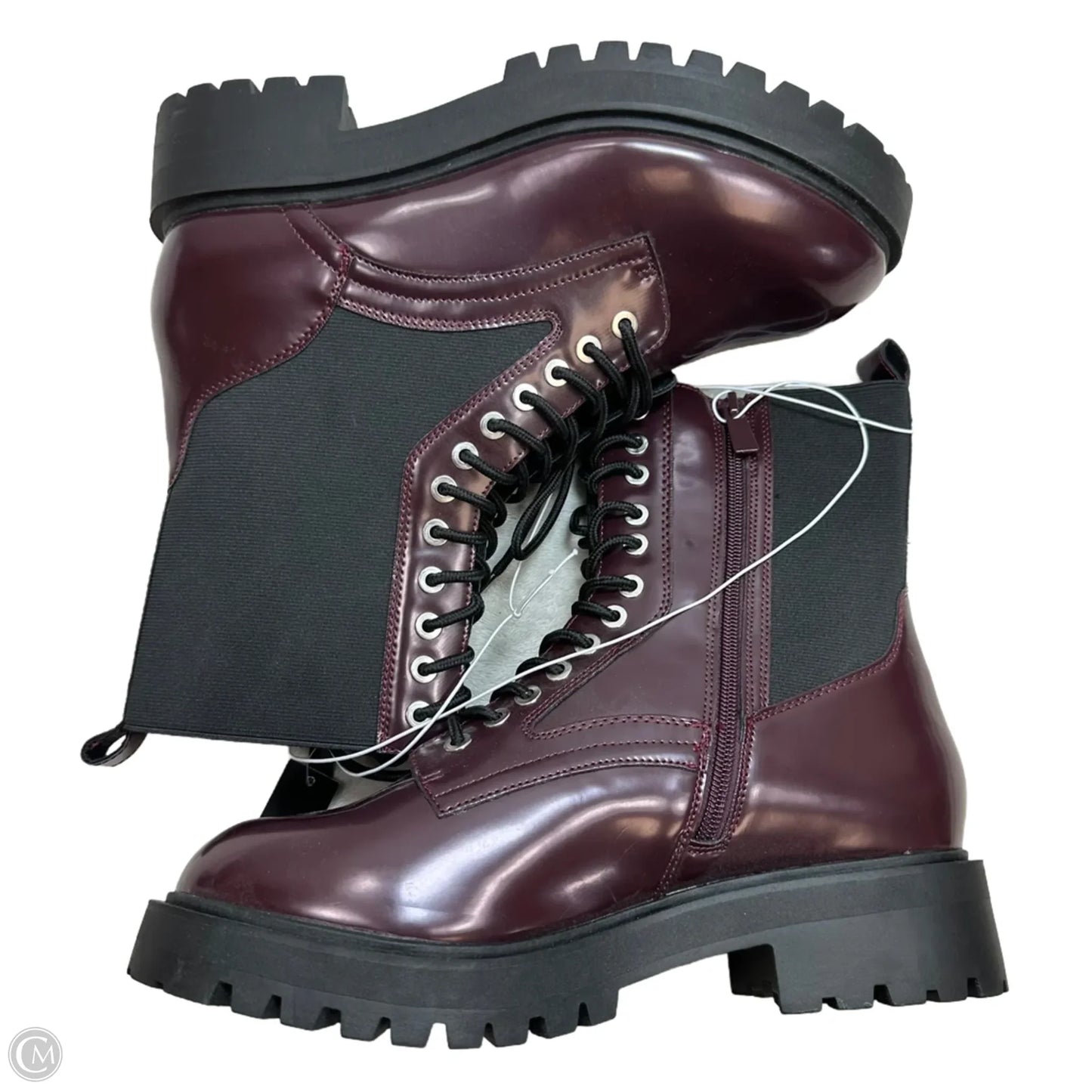 Boots Combat By Torrid In Maroon, Size: 9.5