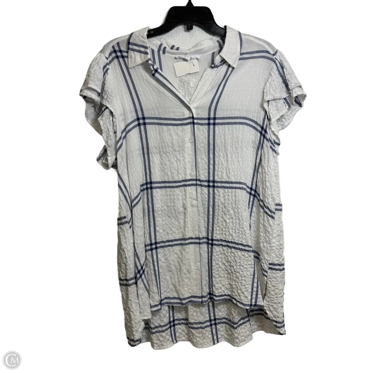 Top Short Sleeve Basic By Jane And Delancey In White, Size: 1x