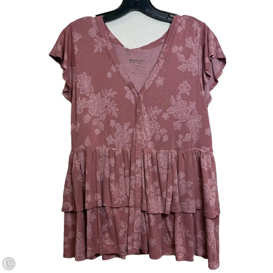 Top Short Sleeve Basic By Torrid In Pink, Size: M