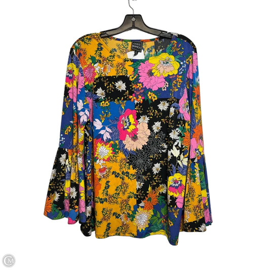 Top Long Sleeve By Coco Bianco In Multi-colored, Size: Xl