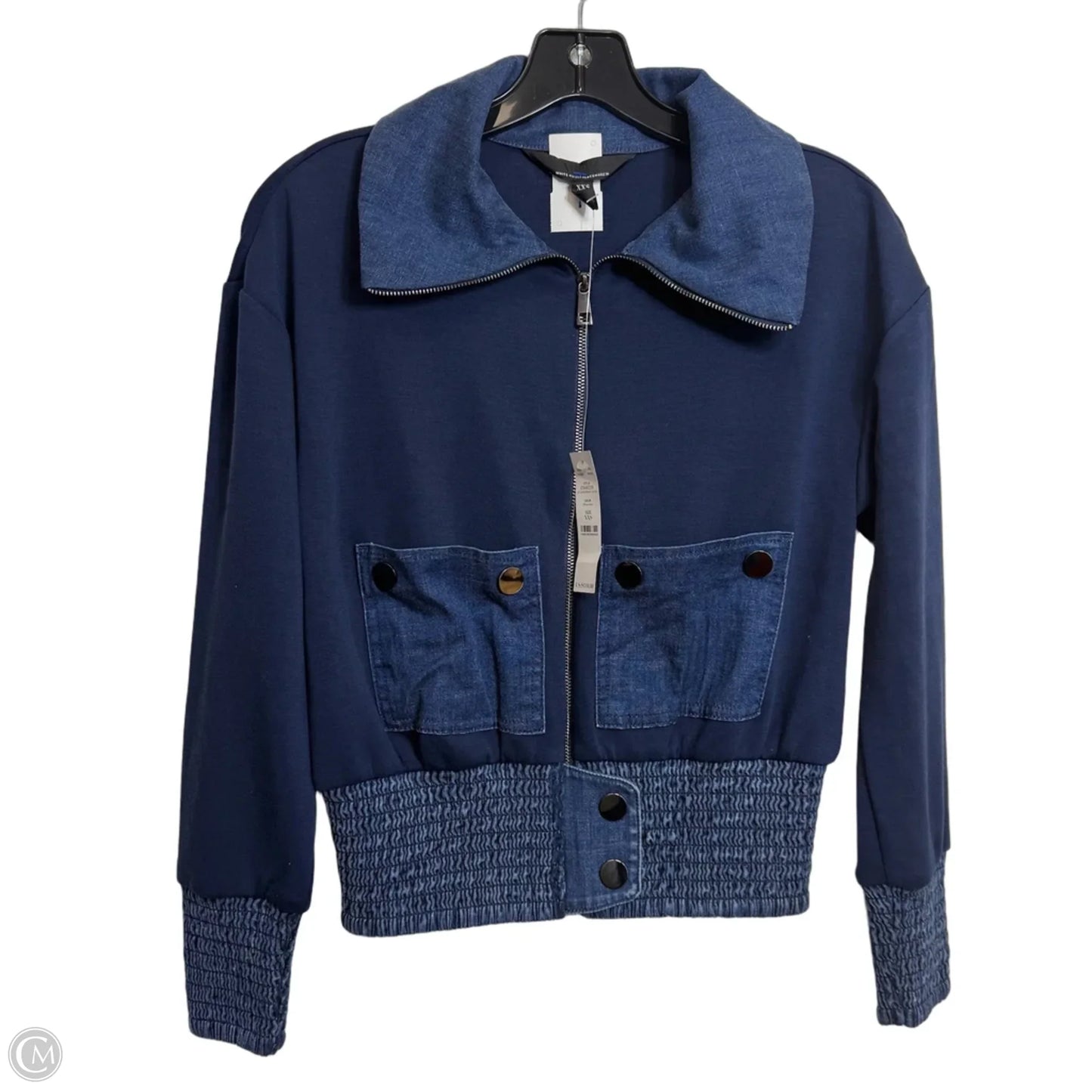 Top Long Sleeve By White House Black Market In Navy, Size: Xxs