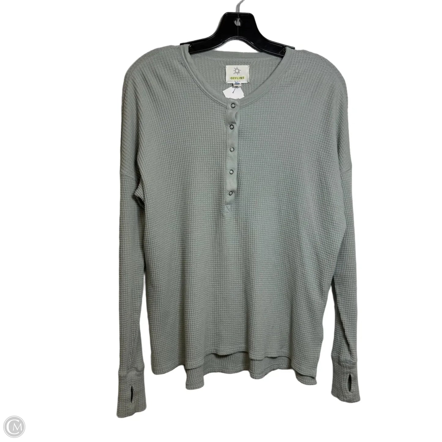 Top Long Sleeve By Offline By Aerie In Green, Size: Xs