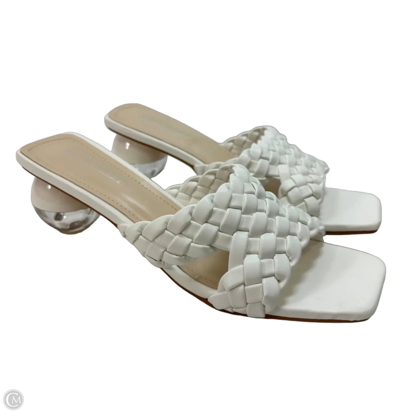Shoes Heels Kitten By Olivia Miller In White, Size: 9