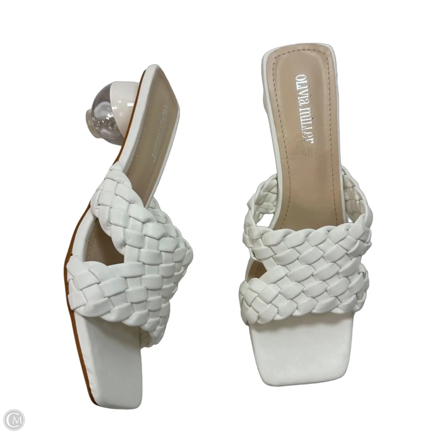 Shoes Heels Kitten By Olivia Miller In White, Size: 9