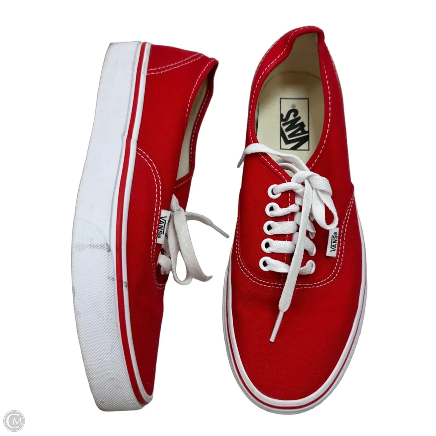 Shoes Flats By Vans In Red, Size: 9.5