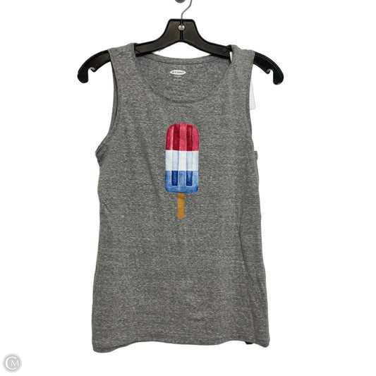 Top Sleeveless Basic By Old Navy In Grey, Size: S