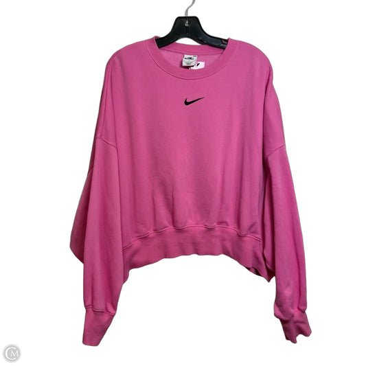 Sweatshirt Crewneck By Nike In Pink, Size: L