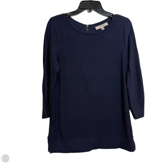Top Long Sleeve Basic By Loft In Blue, Size: M