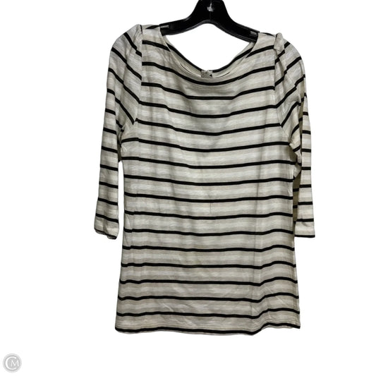 Top Long Sleeve Basic By Loft In Striped Pattern, Size: L