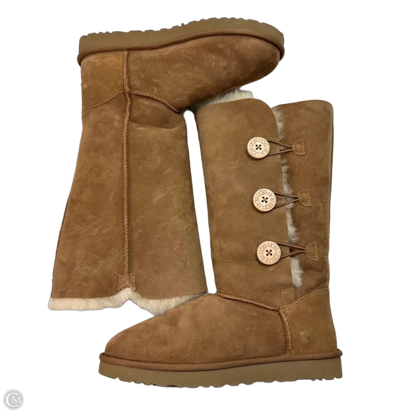 Boots Designer By Ugg In Brown, Size: 10