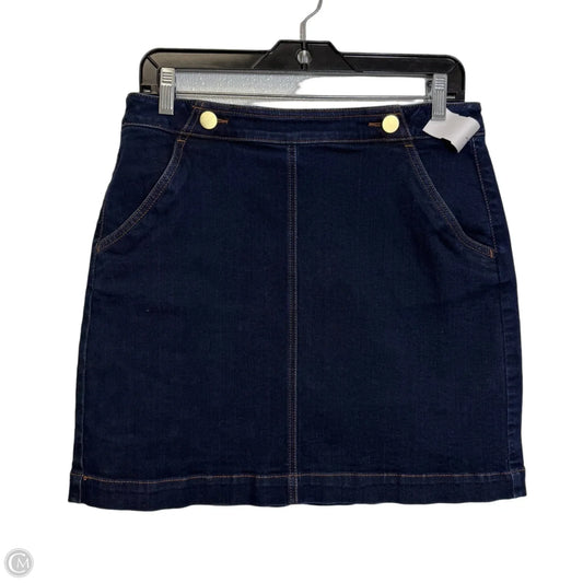 Skirt Mini & Short By Loft In Blue Denim, Size: 8
