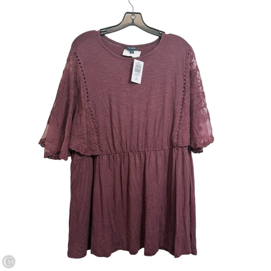 Top Long Sleeve By Torrid In Maroon, Size: 3x