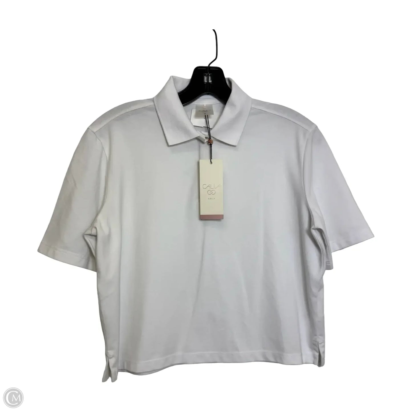 Athletic Top Short Sleeve By Calia In White, Size: S