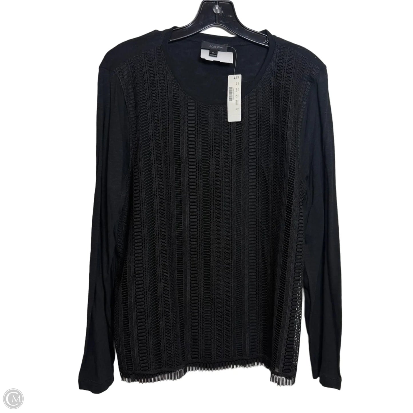 Top Long Sleeve By J. Crew In Black, Size: Xl