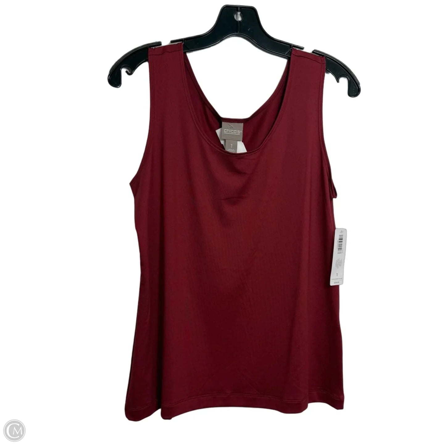 Top Sleeveless By Chicos In Maroon, Size: M