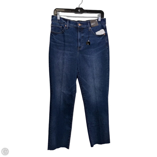 Jeans Straight By Express In Blue Denim, Size: 8l