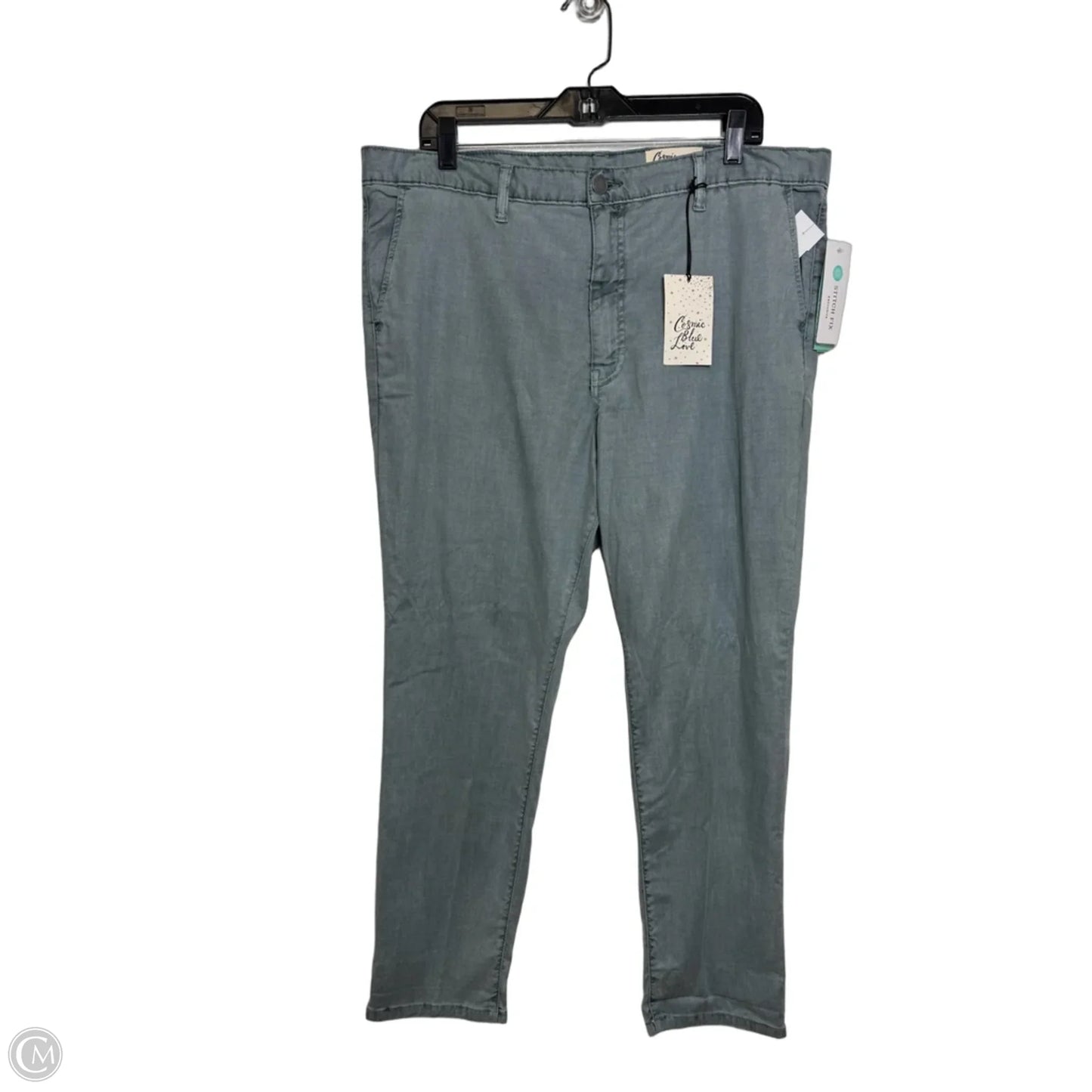 Pants Cropped By Cosmic Blue Love In Blue, Size: 16