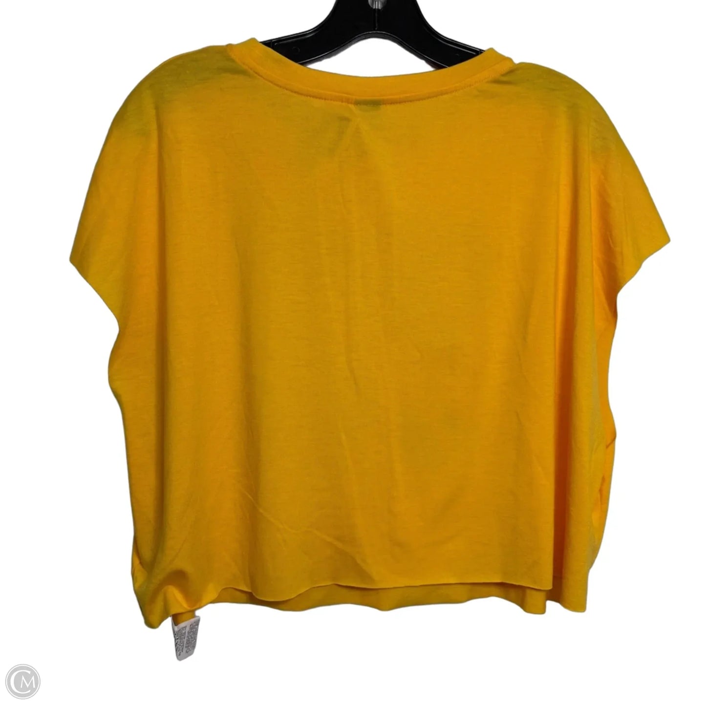 Top Short Sleeve Basic By Clothes Mentor In Yellow, Size: L