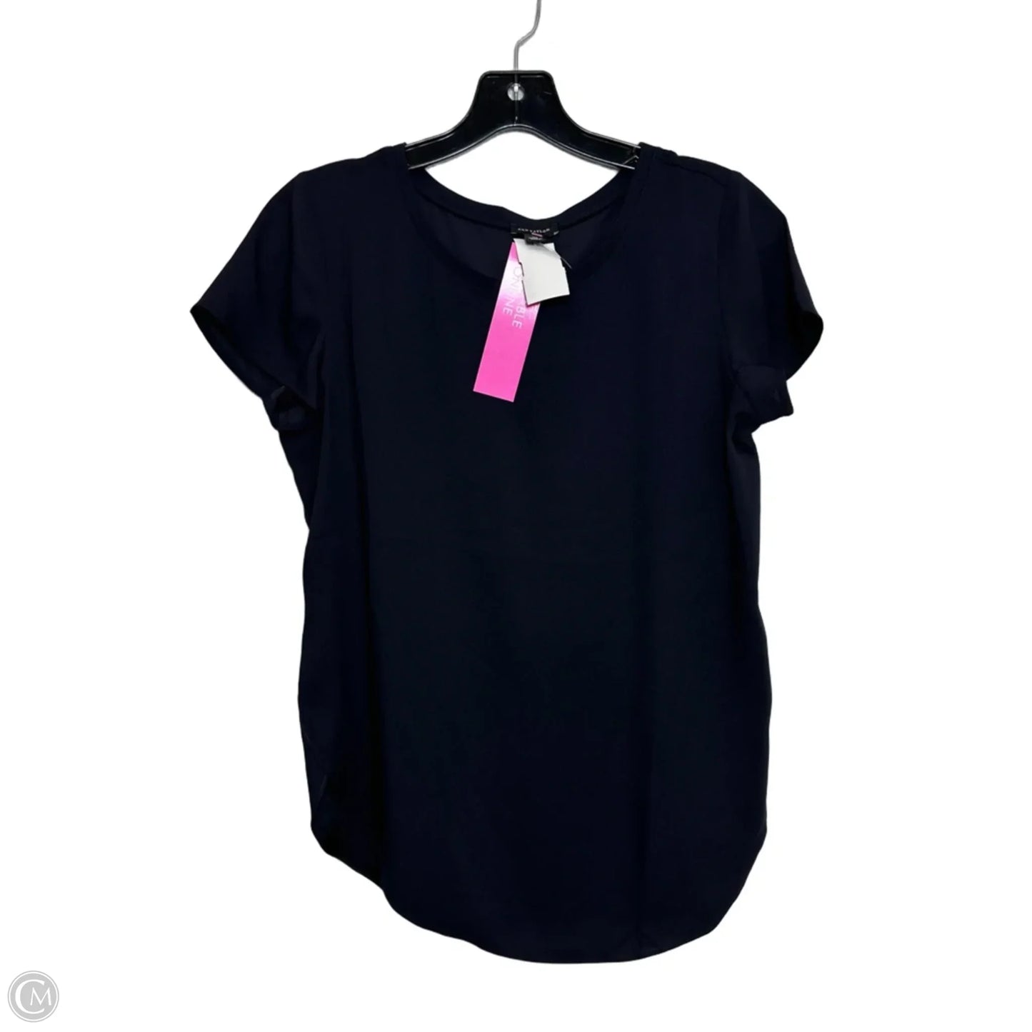 Top Short Sleeve By Ann Taylor In Navy, Size: Xs