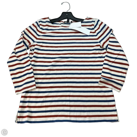 Top Long Sleeve By J. Crew In Striped Pattern, Size: Xs