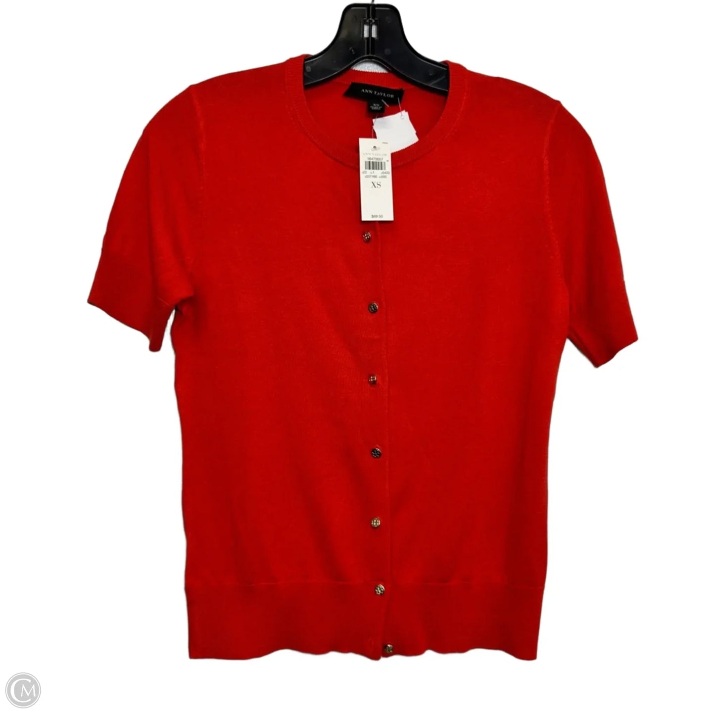 Sweater Short Sleeve By Ann Taylor In Red, Size: Xs