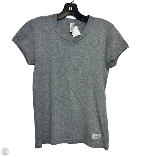 Top Short Sleeve Basic By Donna Karan In Grey, Size: S