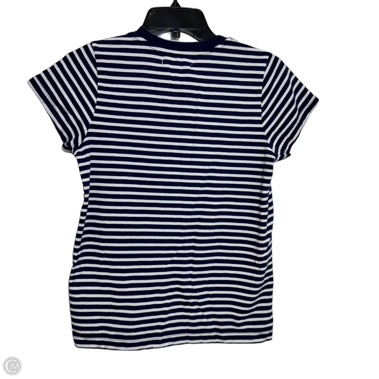 Top Short Sleeve Basic By RIVET AND THREAD Madewell In Blue & White, Size: S
