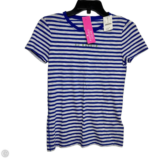 Top Short Sleeve Basic By J. Crew In Striped Pattern, Size: S