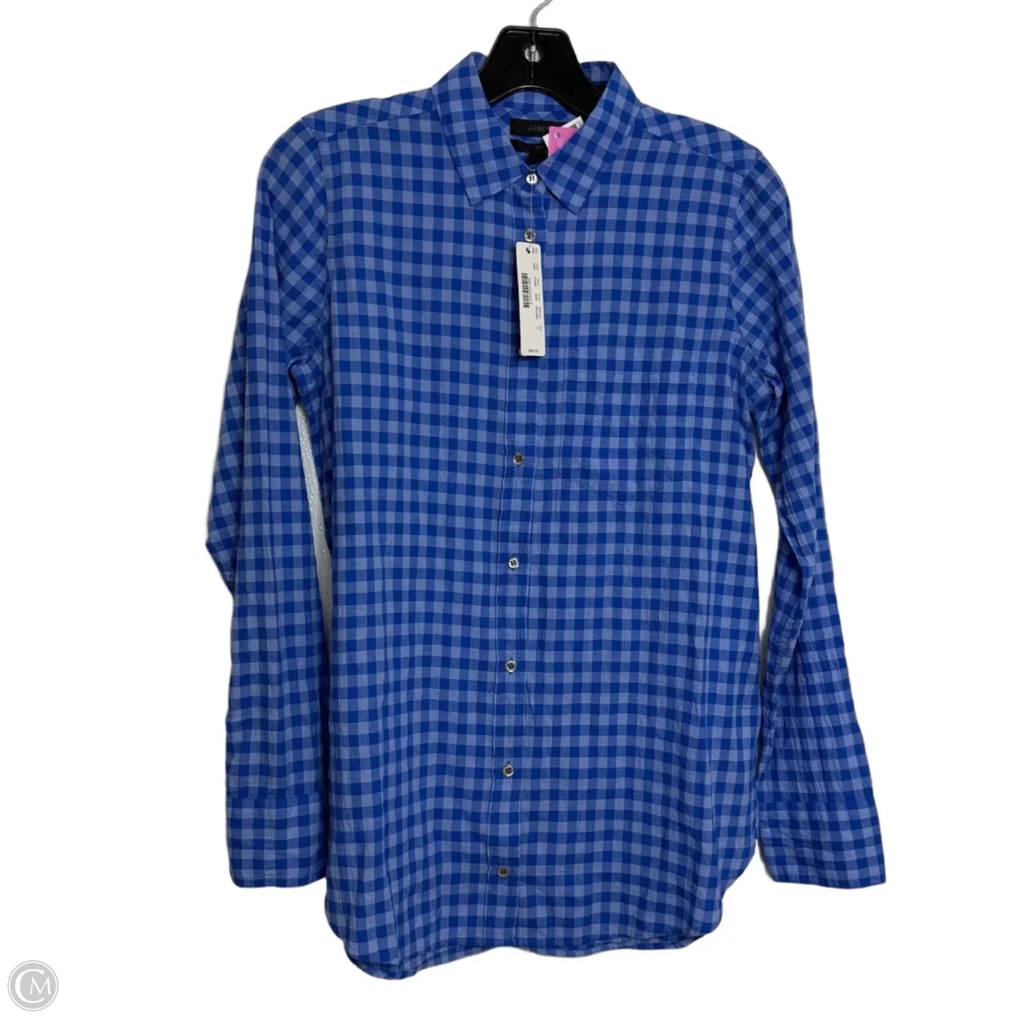 Top Long Sleeve By J. Crew In Checkered Pattern, Size: Xs