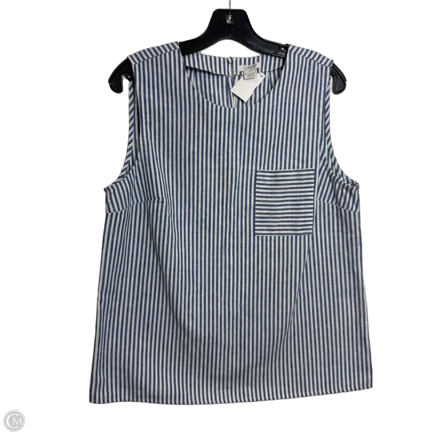 Top Sleeveless By J. Crew In Striped Pattern, Size: 12