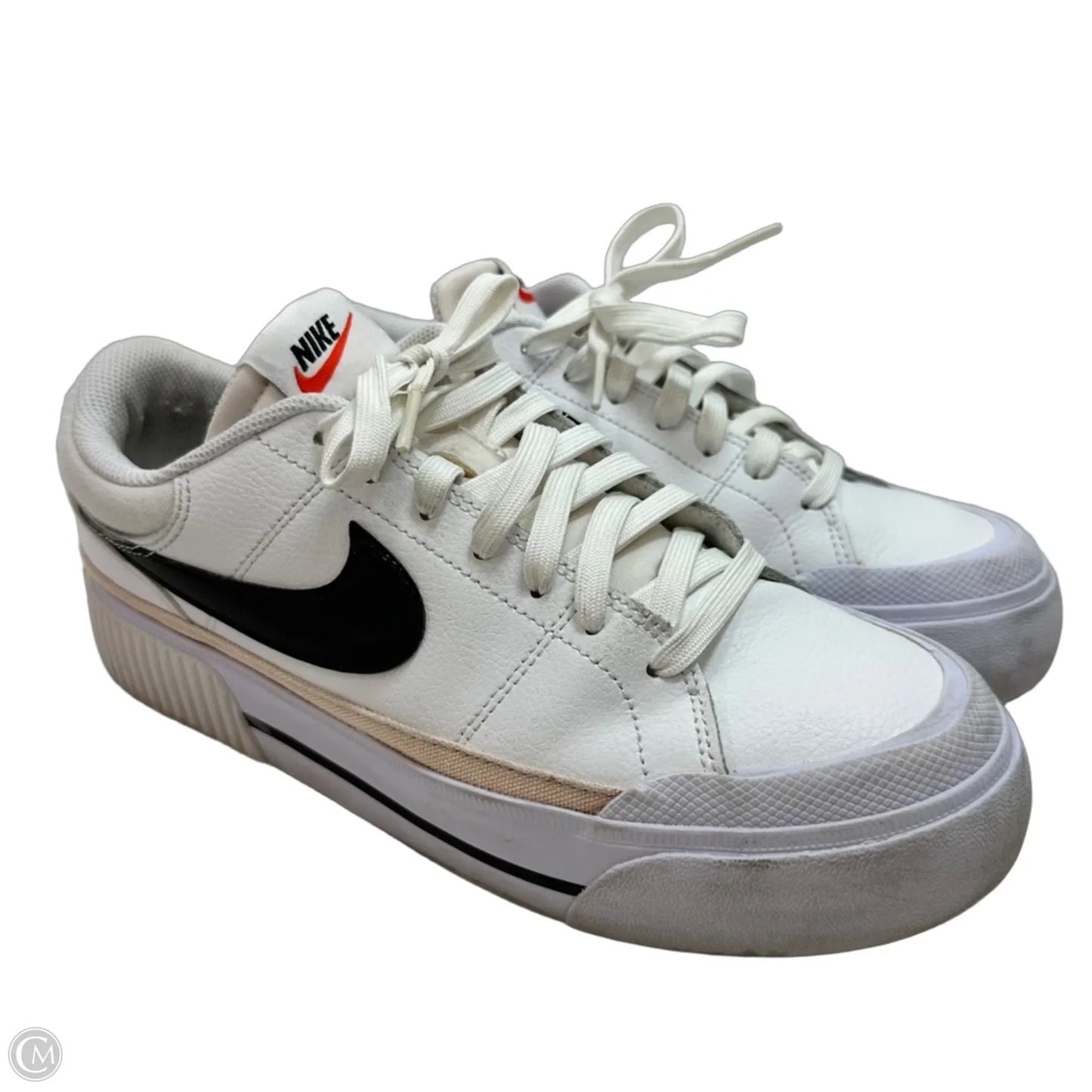 Shoes Athletic By Nike In White, Size: 9