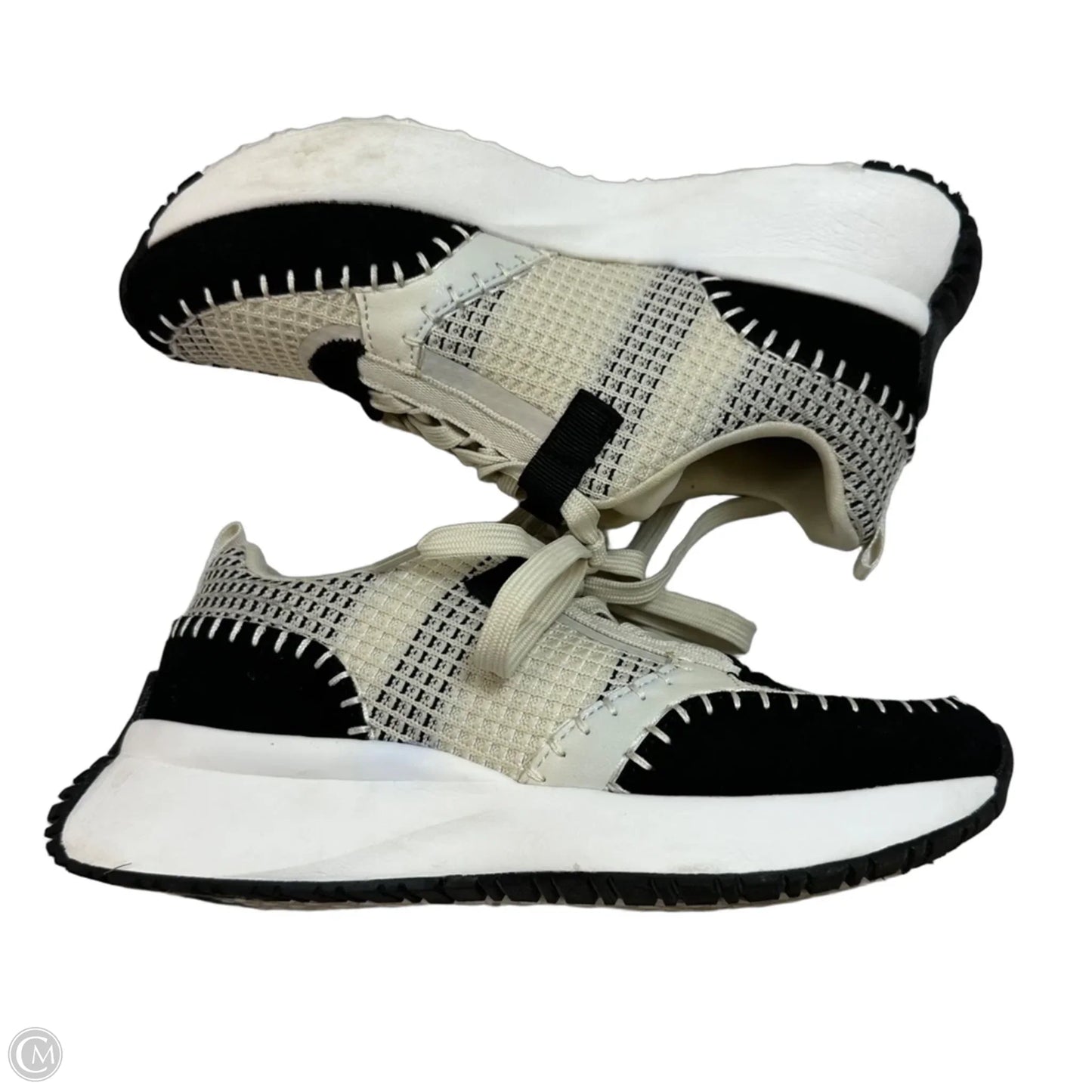 Shoes Athletic By Azalea Wang In Black & Cream, Size: 8