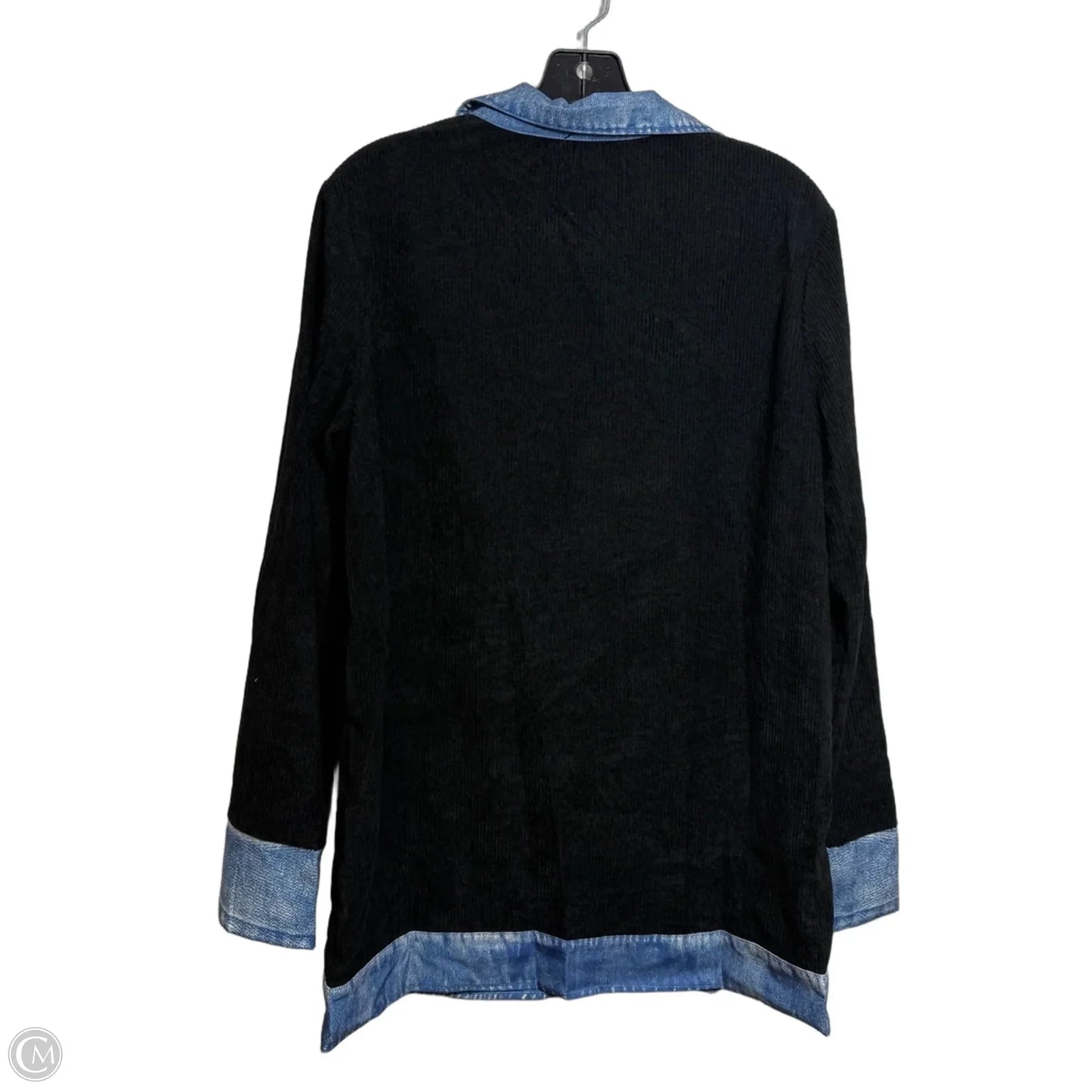 Top Long Sleeve By Clothes Mentor In Black & Blue, Size: L