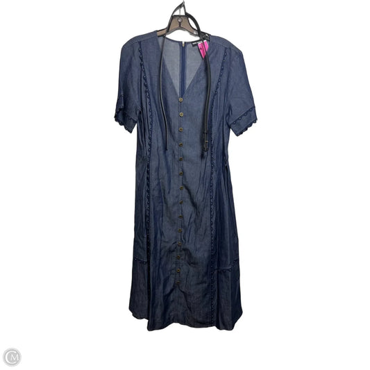 Dress Designer By Karl Lagerfeld In Blue Denim, Size: 14