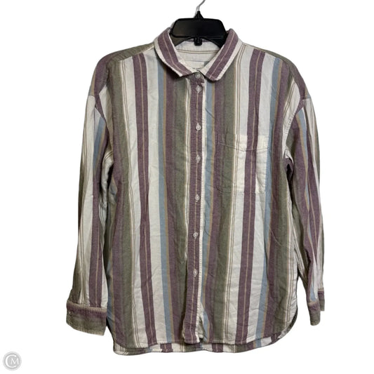 Top Long Sleeve By American Eagle In Purple, Size: S