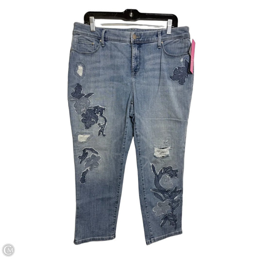 Jeans Cropped By Chicos In Blue Denim, Size: 12