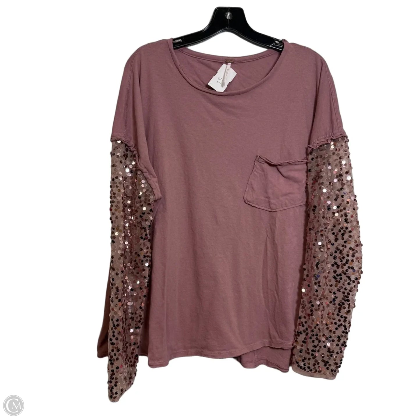 Top Long Sleeve By Free People In Pink, Size: Xl